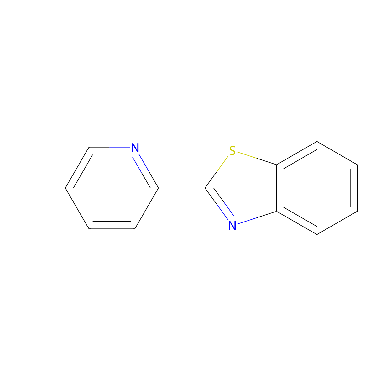 2-(5-Methylpyridin-2-yl)-1,3-benzothiazole molecular structure, CAS 41806-41-1