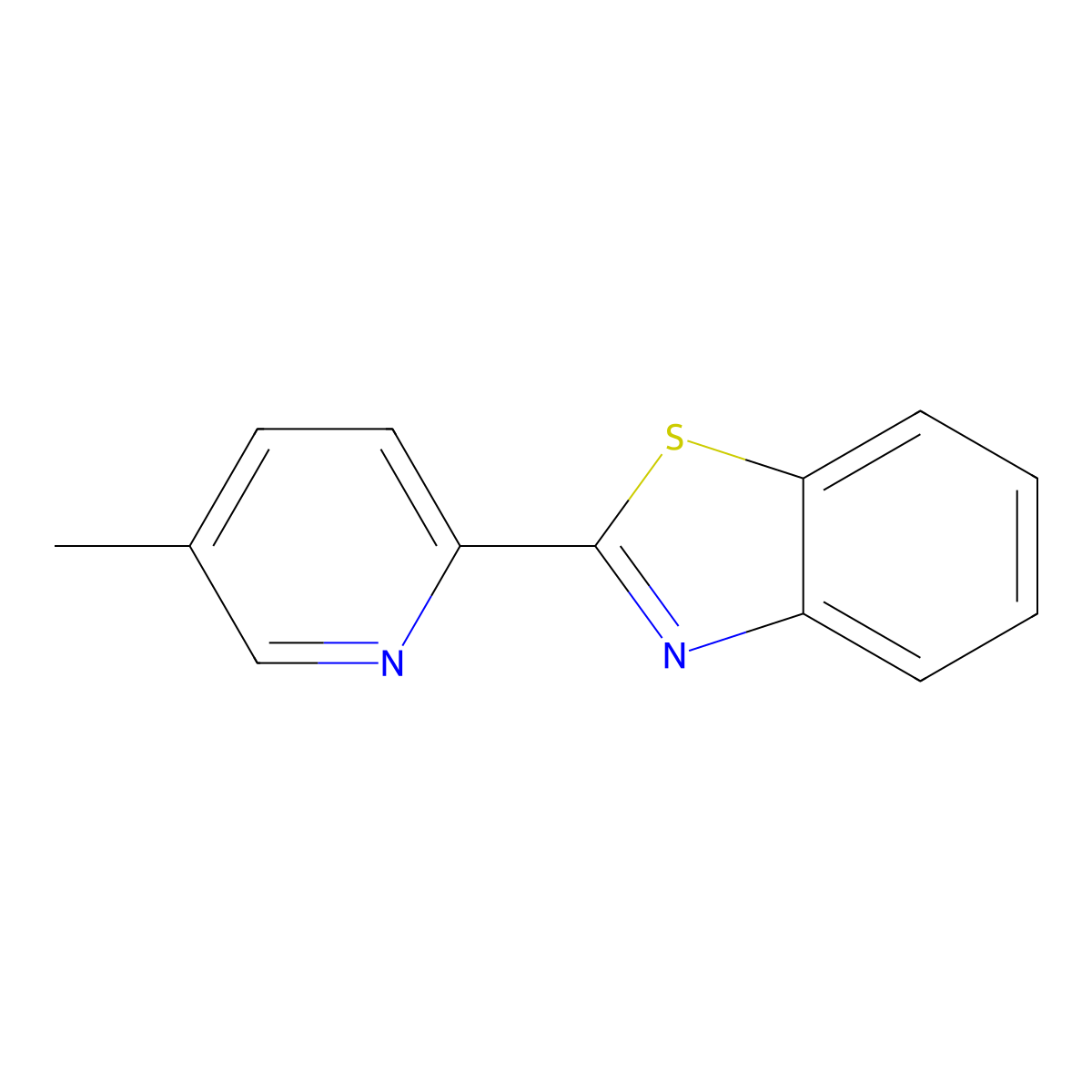 2-(5-Methylpyridin-2-yl)-1,3-benzothiazole molecular structure, CAS 41806-41-1