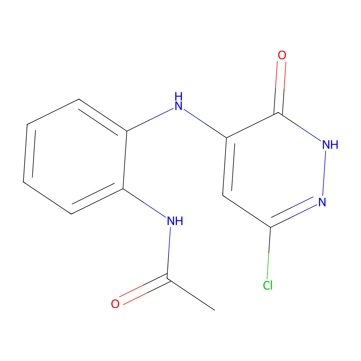 N-(2-((6-Chloro-3-oxo-2,3-dihydropyridazin-4-yl)amino)phenyl)acetamide molecular structure, CAS 41806-77-3