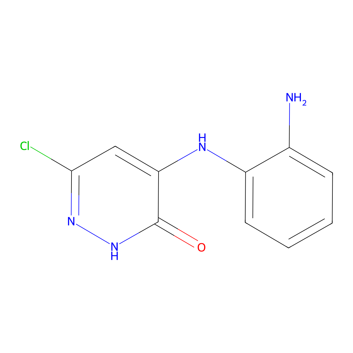4-((2-Aminophenyl)amino)-6-chloropyridazin-3(2H)-one molecular structure, CAS 41806-78-4