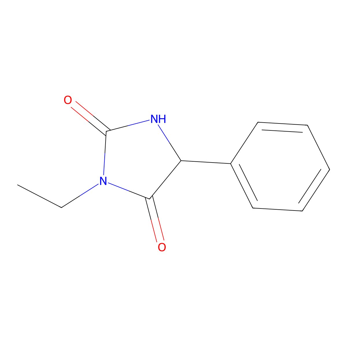(-)-Ethotoin molecular structure, CAS 41807-37-8