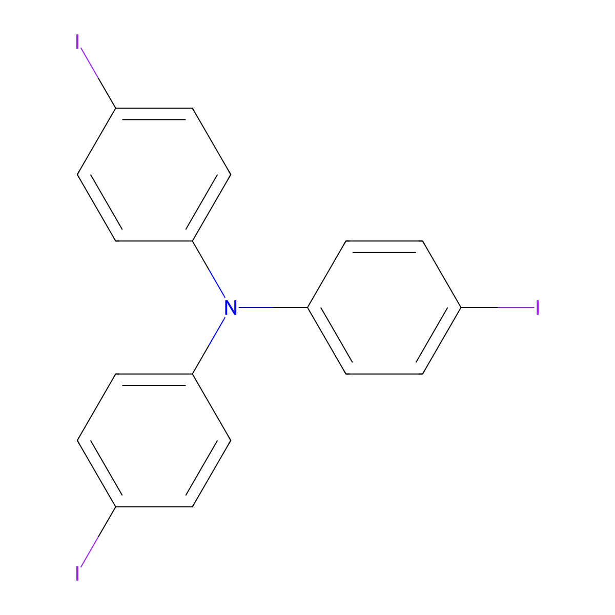 Tris(4-iodophenyl)amine molecular structure, CAS 4181-20-8