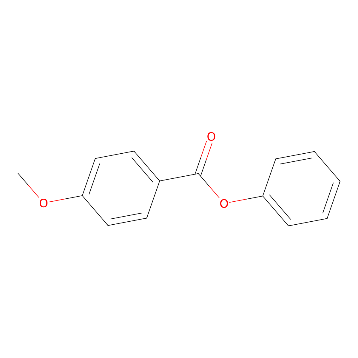 Phenyl 4-methoxybenzoate molecular structure, CAS 4181-97-9