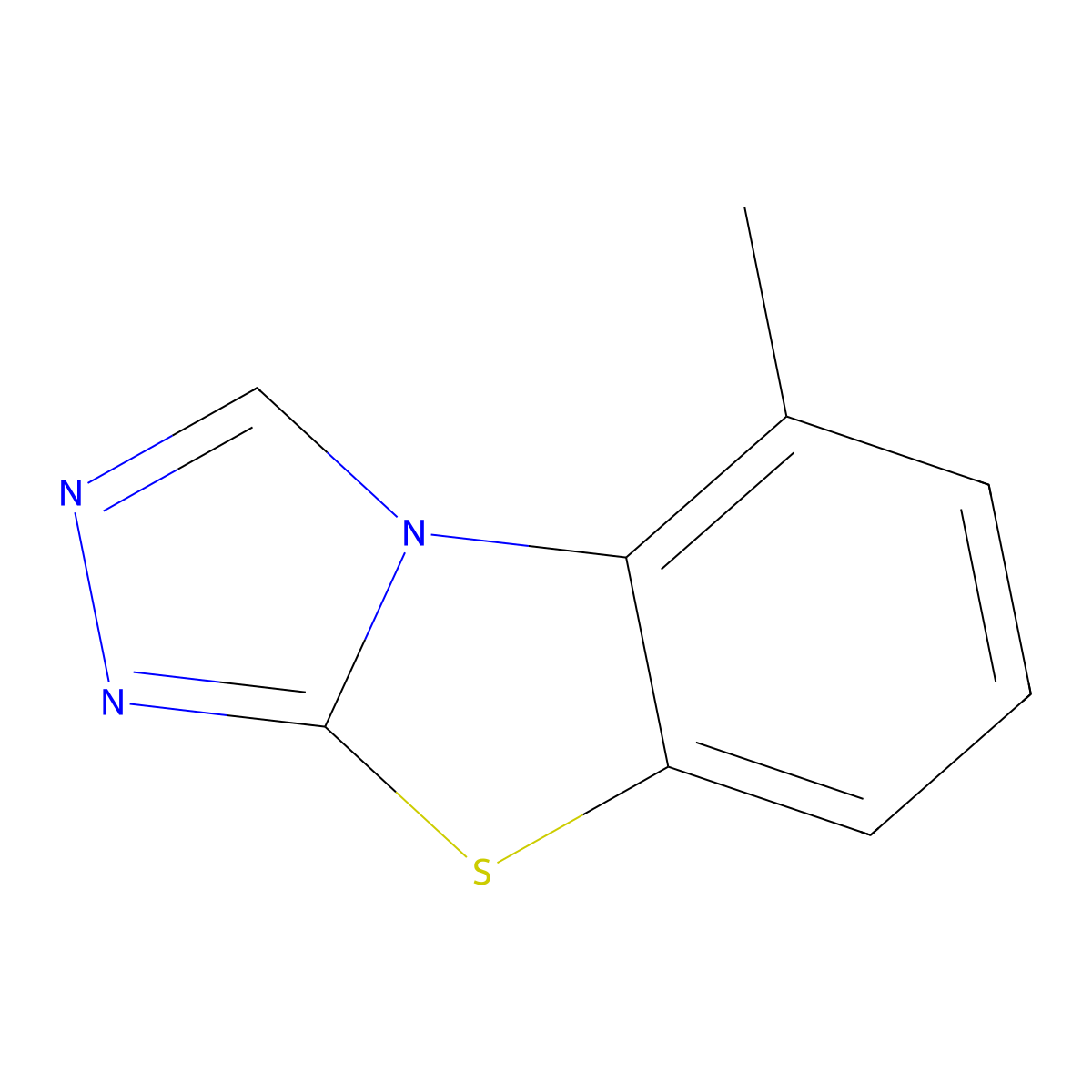 Tricyclazole molecular structure, CAS 41814-78-2