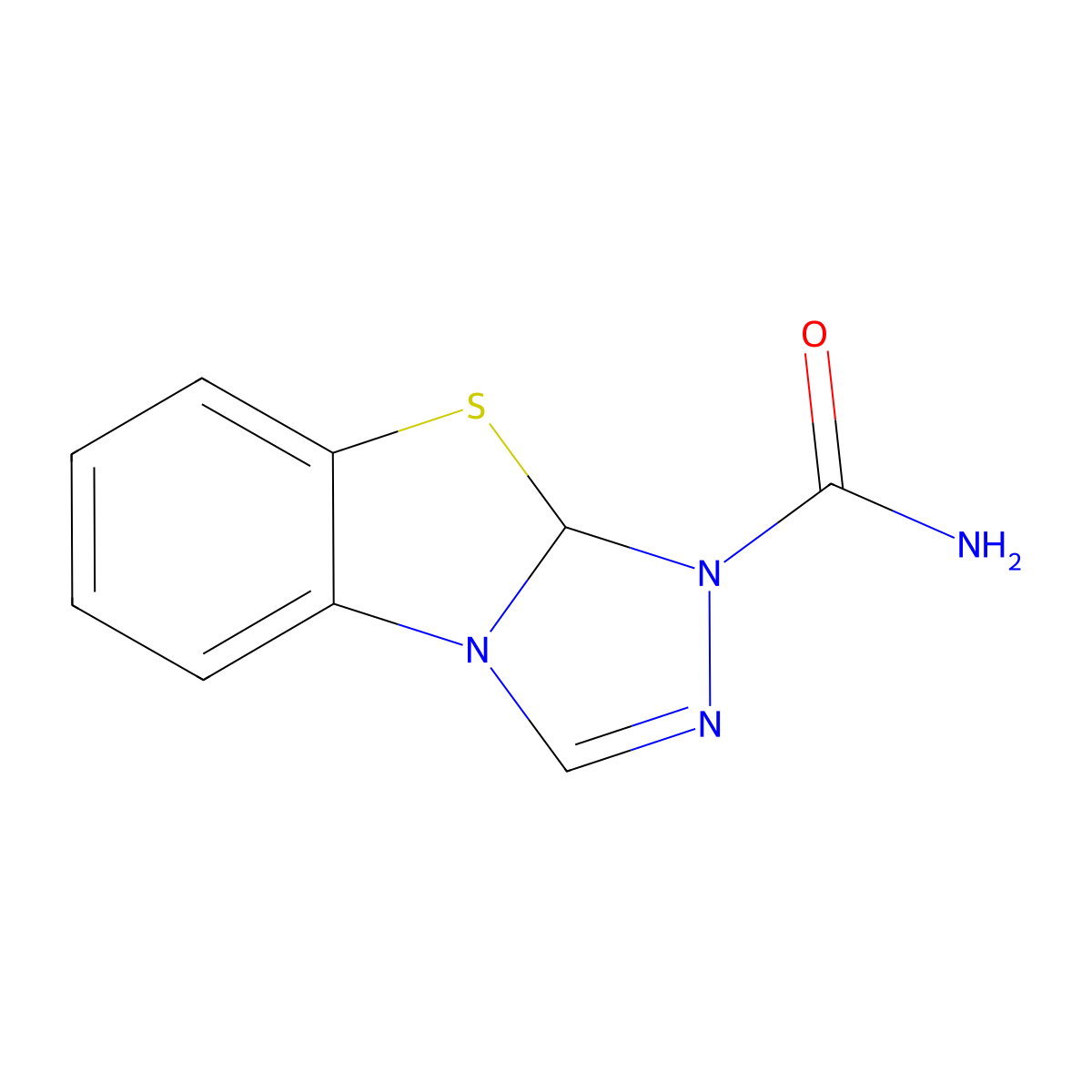 Benzo[4,5]thiazolo[2,3-c][1,2,4]triazole-1(9aH)-carboxamide molecular structure, CAS 41814-82-8