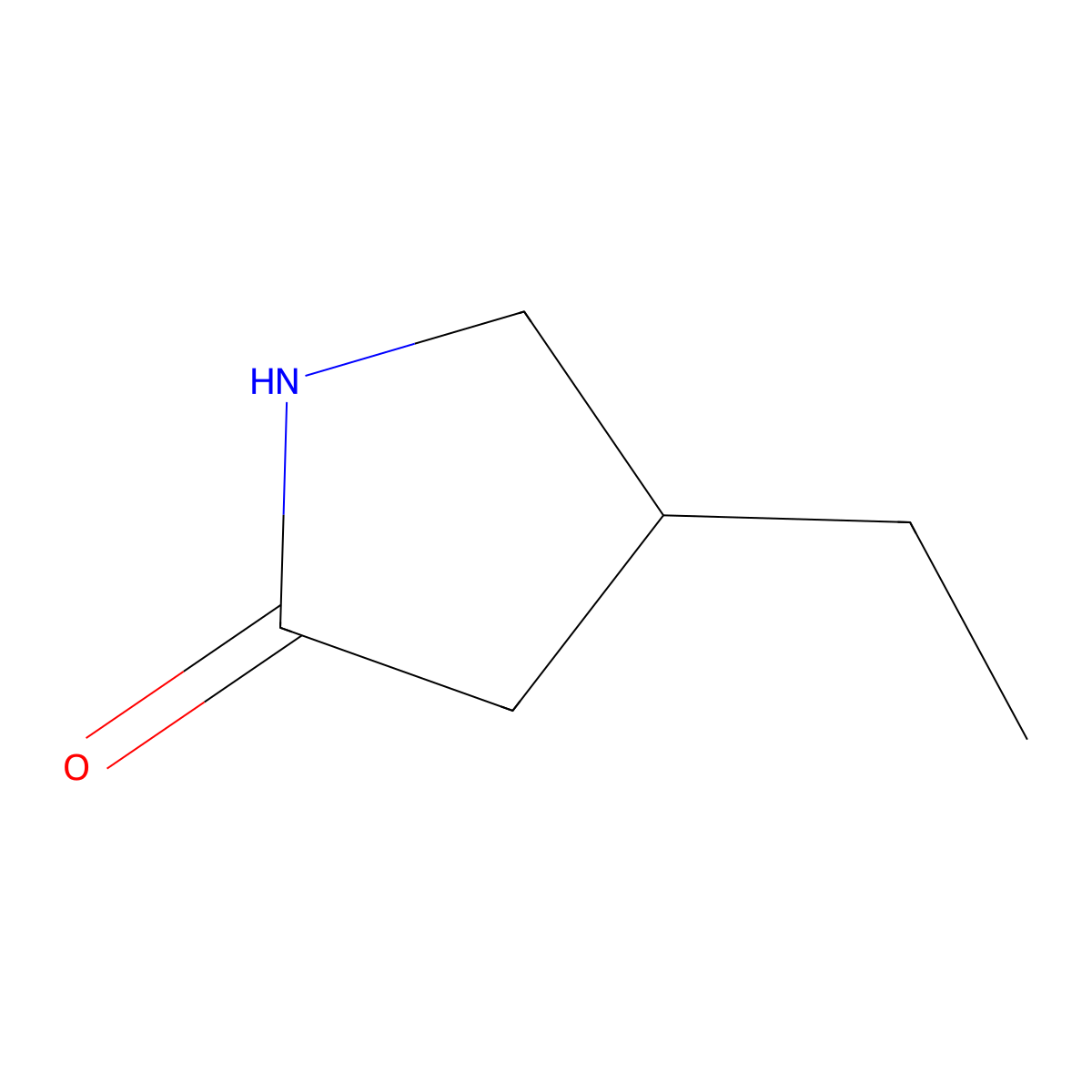 4-Ethyl-2-pyrrolidinone molecular structure, CAS 41819-75-4