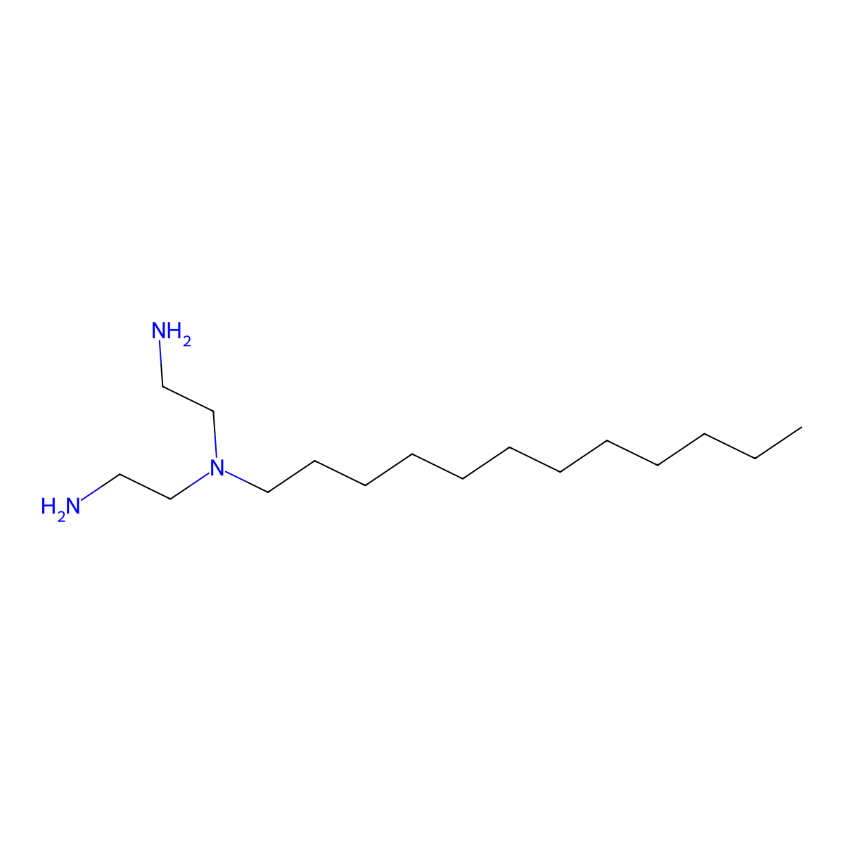 N-(2-Aminoethyl)-N-dodecyl-1,2-ethanediamine molecular structure, CAS 4182-44-9