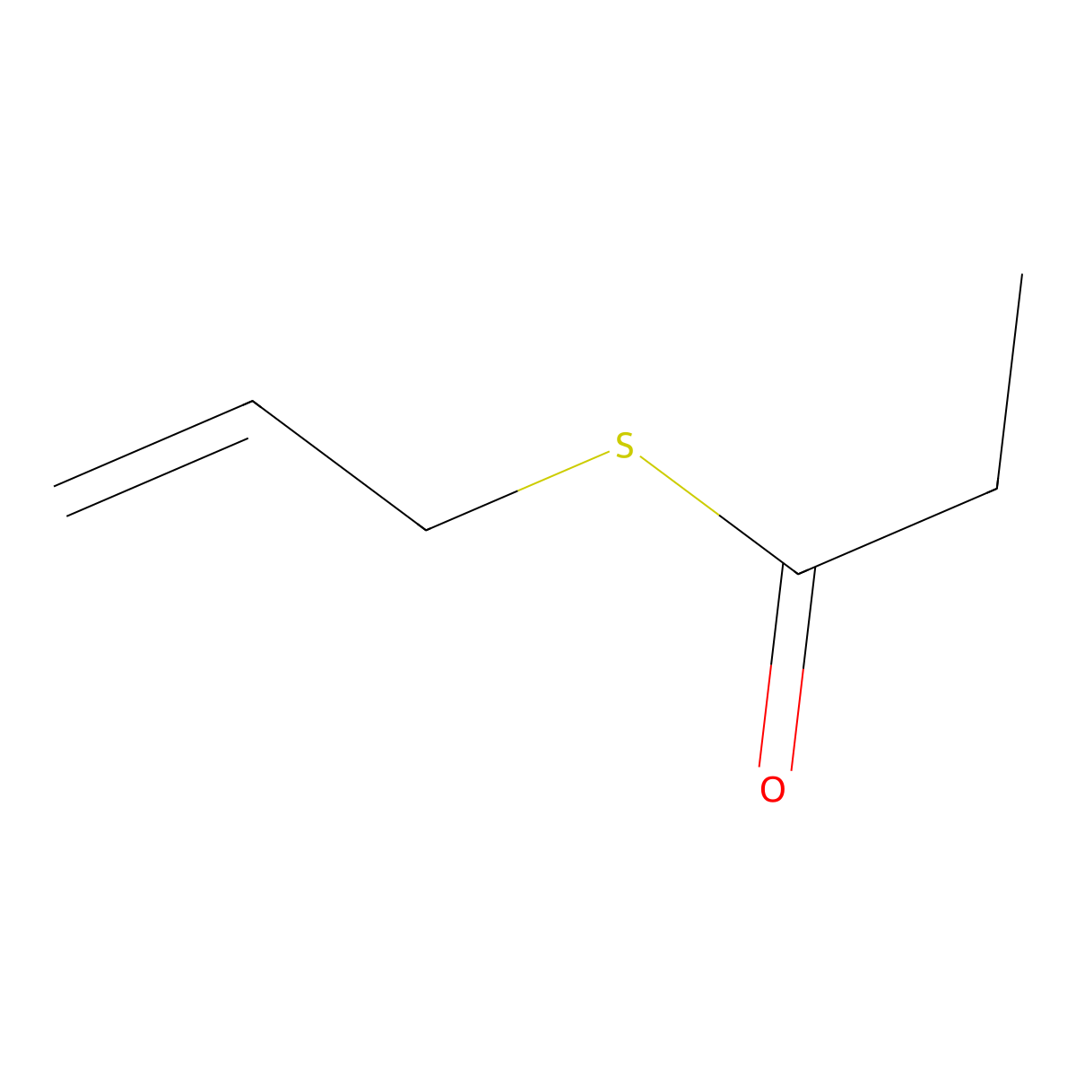 Allyl thiopropionate molecular structure, CAS 41820-22-8