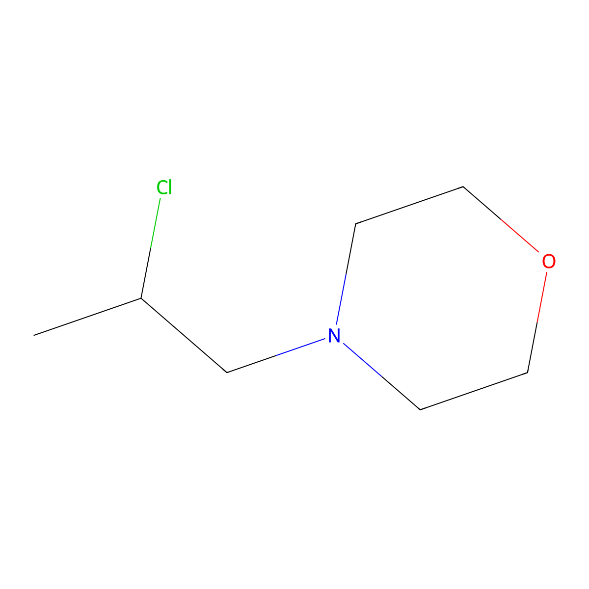 4-(2-Chloropropyl)morpholine molecular structure, CAS 41821-45-8