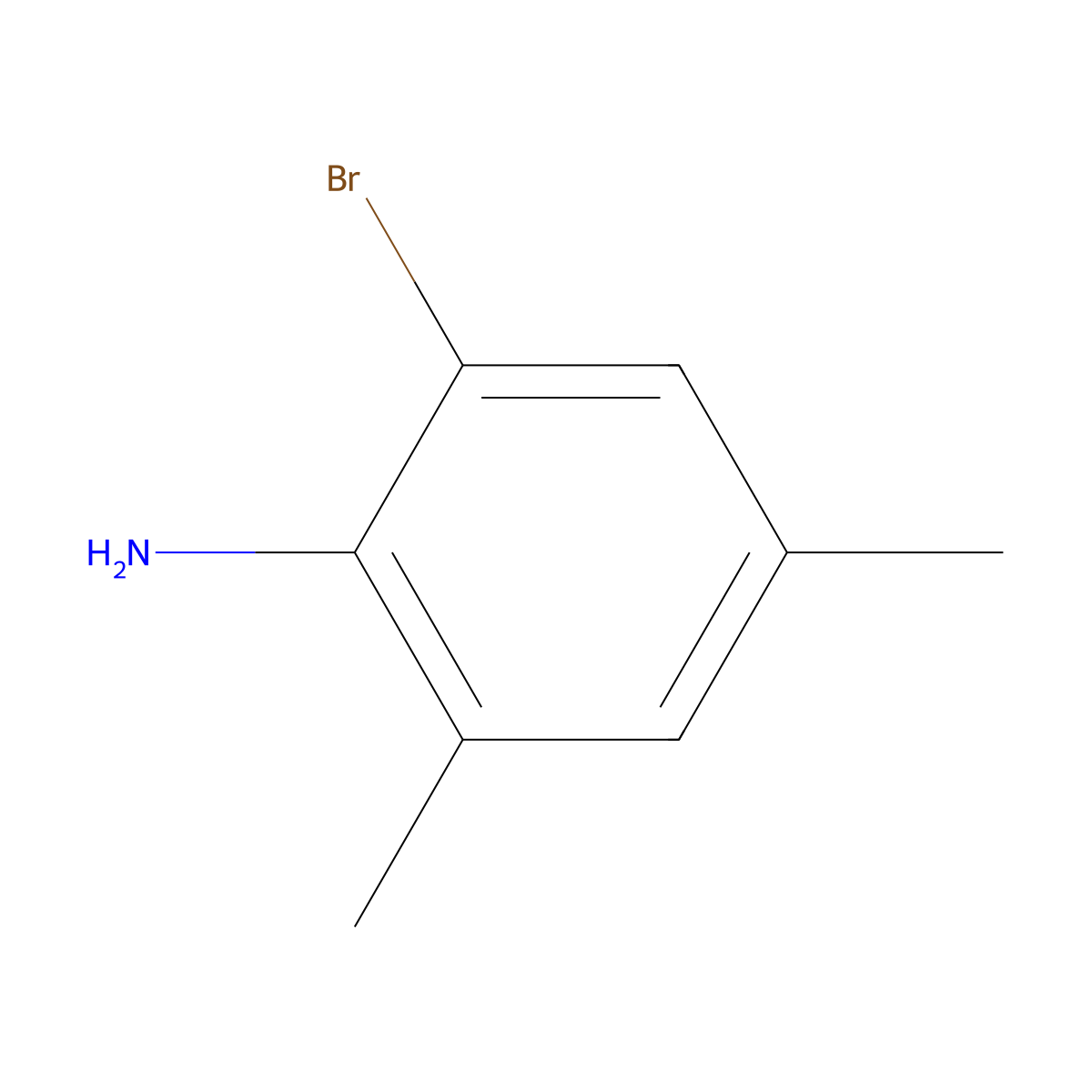 2-Bromo-4,6-dimethylaniline molecular structure, CAS 41825-73-4