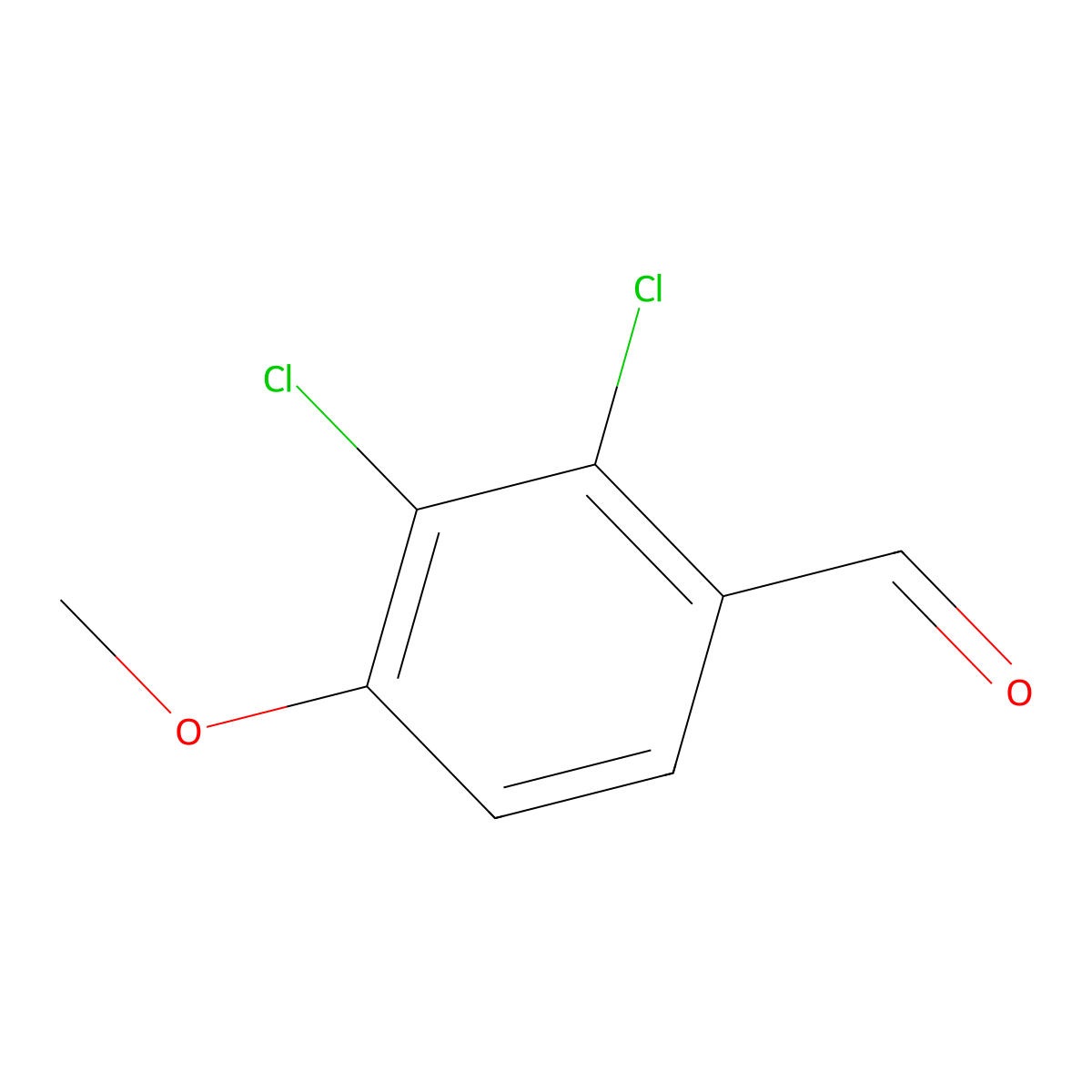 2,3-Dichloro-4-methoxybenzaldehyde molecular structure, CAS 41827-86-5