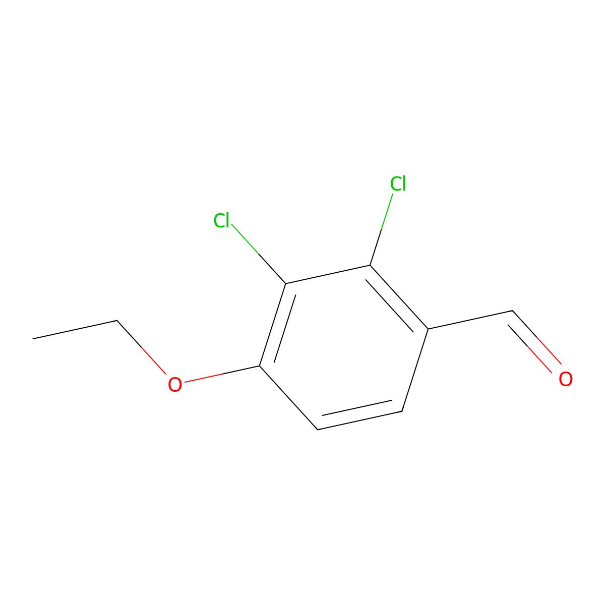 2,3-dichloro-4-ethoxyBenzaldehyde molecular structure, CAS 41827-92-3
