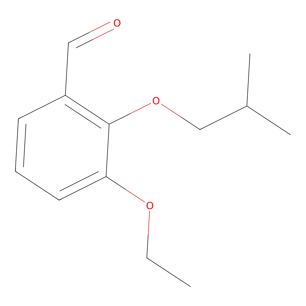 3-Ethoxy-2-(2-methylpropoxy)benzaldehyde molecular structure, CAS 41828-12-0