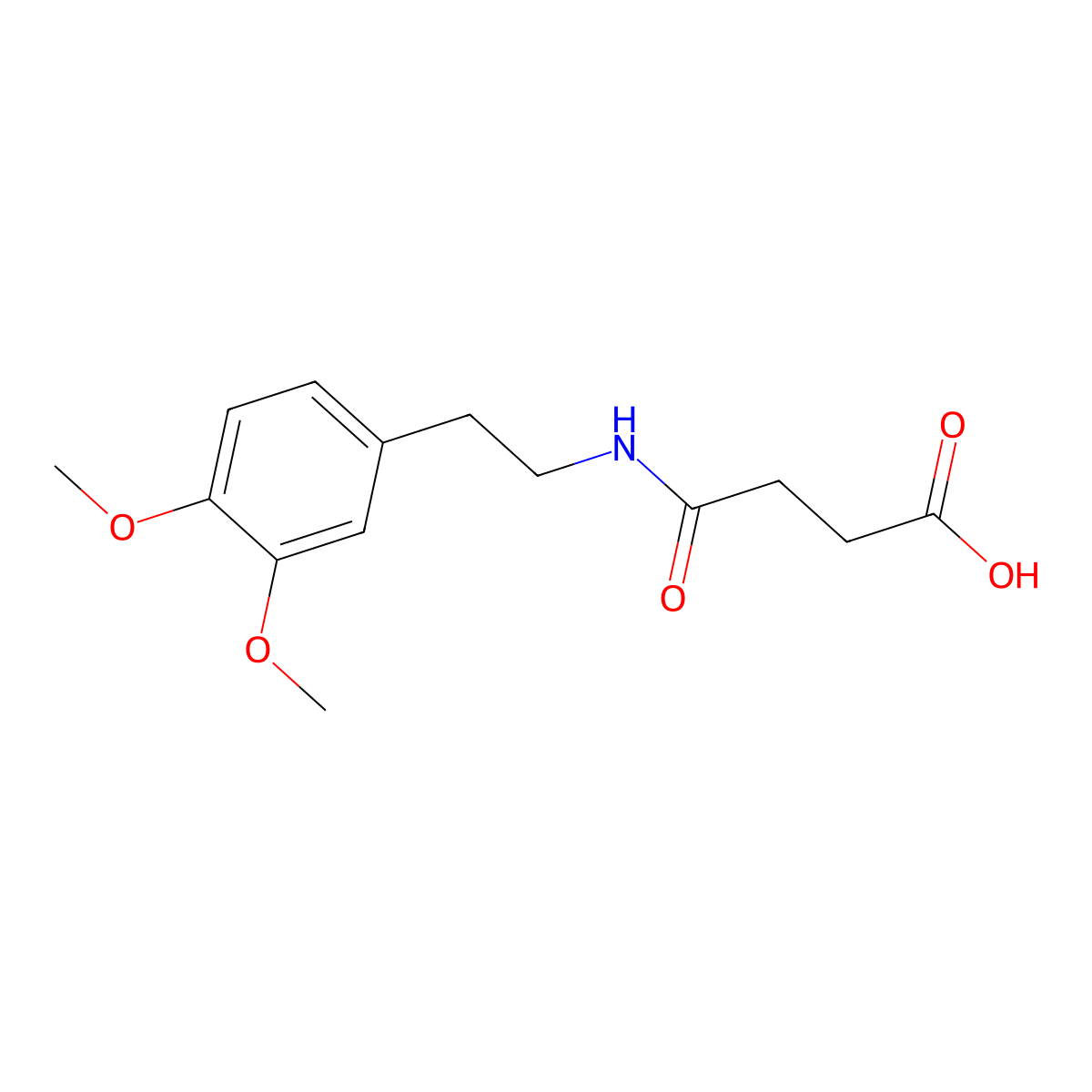4-{[2-(3,4-Dimethoxyphenyl)ethyl]amino}-4-oxobutanoic acid molecular structure, CAS 41828-91-5