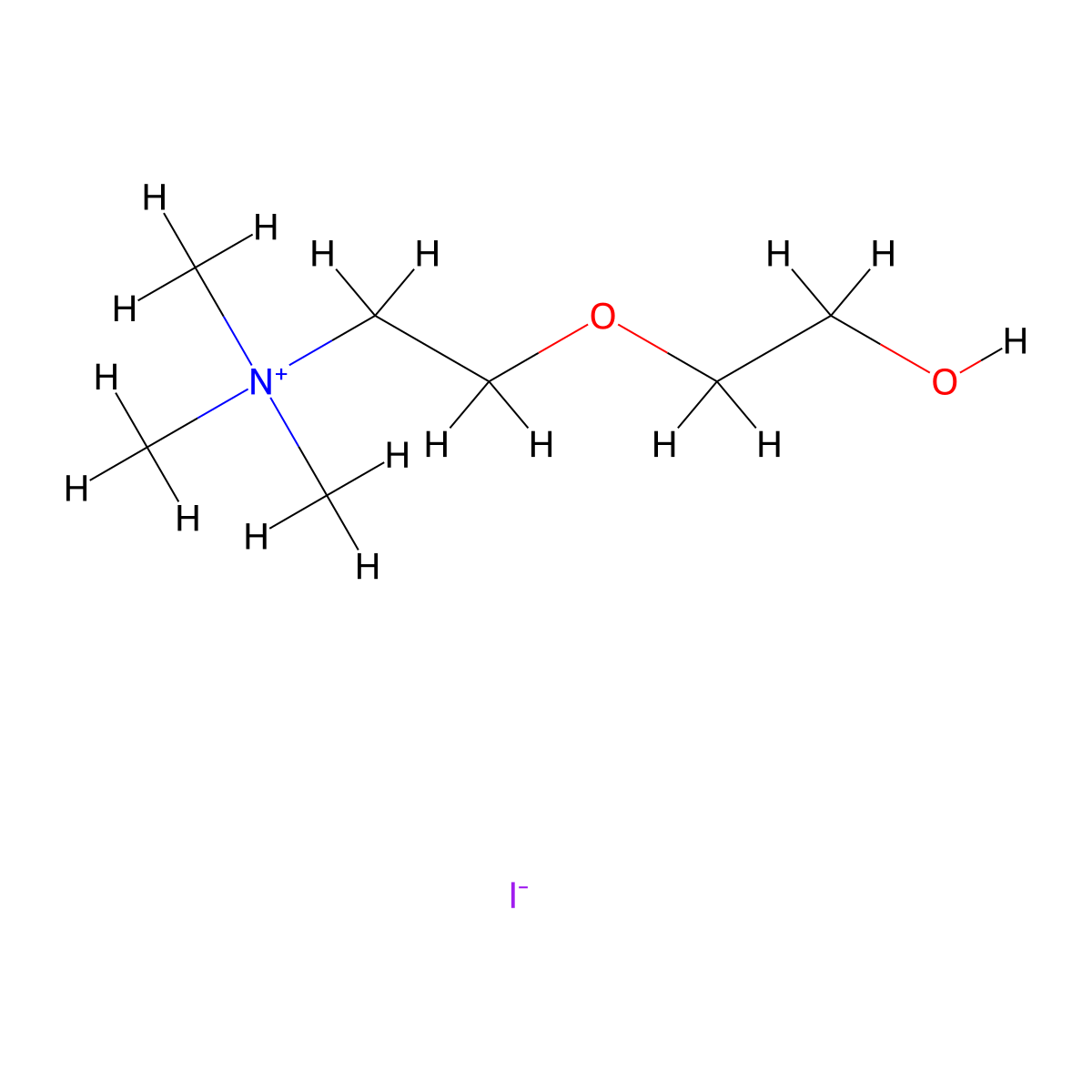 O-(2-Hydroxyethyl)choline molecular structure, CAS 41830-55-1