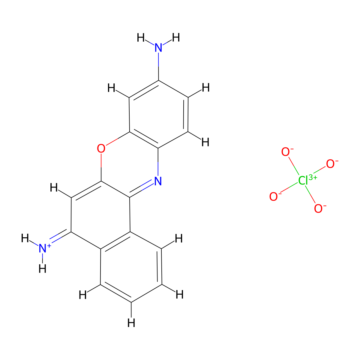 Cresyl violet 670 perchlorate molecular structure, CAS 41830-80-2