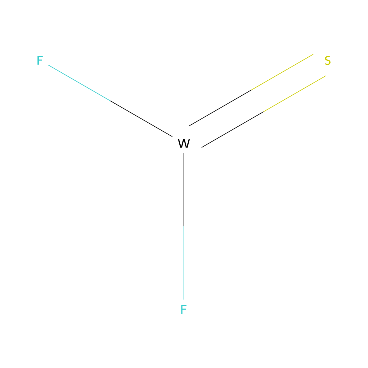 Tungsten difluoride monosulfide molecular structure, CAS 41831-78-1
