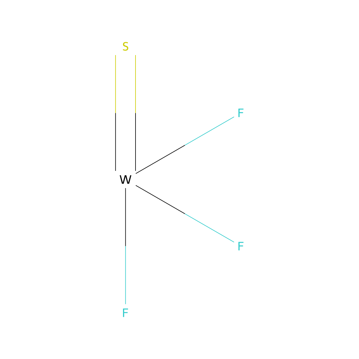 Tungsten trifluoride monosulfide molecular structure, CAS 41831-79-2