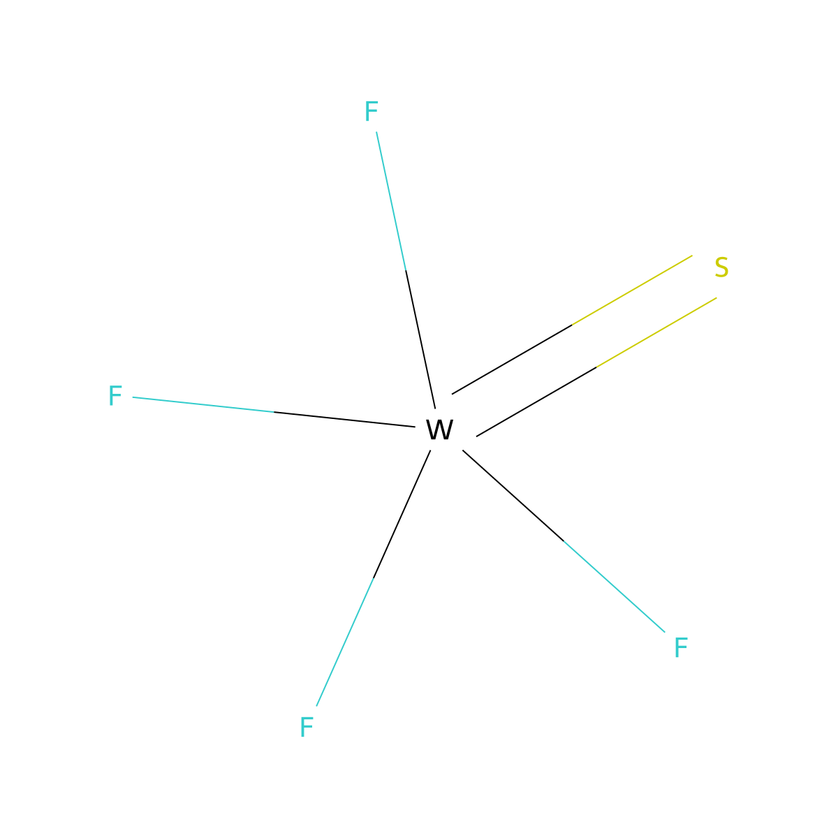 Tungsten tetrafluoride monosulfide molecular structure, CAS 41831-80-5