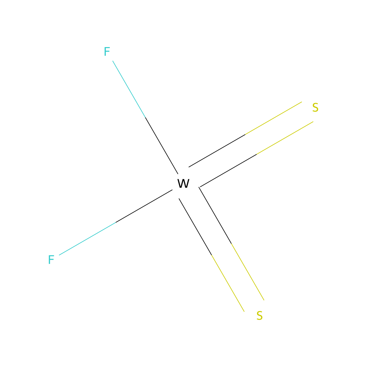 Tungsten difluoride disulfide molecular structure, CAS 41831-81-6