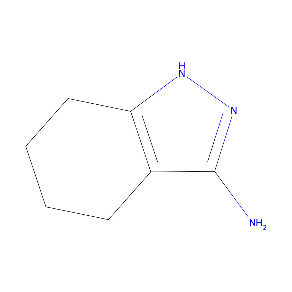4,5,6,7-tetrahydro-2H-indazol-3-amine molecular structure, CAS 41832-27-3