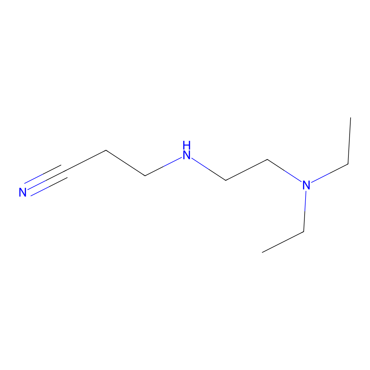3-{[2-(Diethylamino)ethyl]amino}propanenitrile molecular structure, CAS 41832-86-4