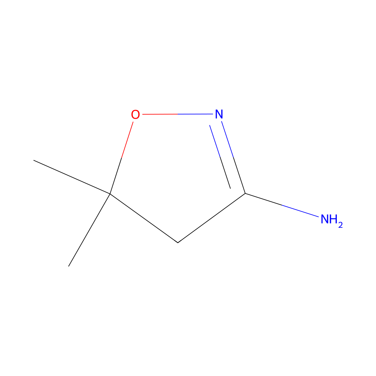 5,5-Dimethyl-4,5-dihydro-1,2-oxazol-3-amine molecular structure, CAS 41832-95-5