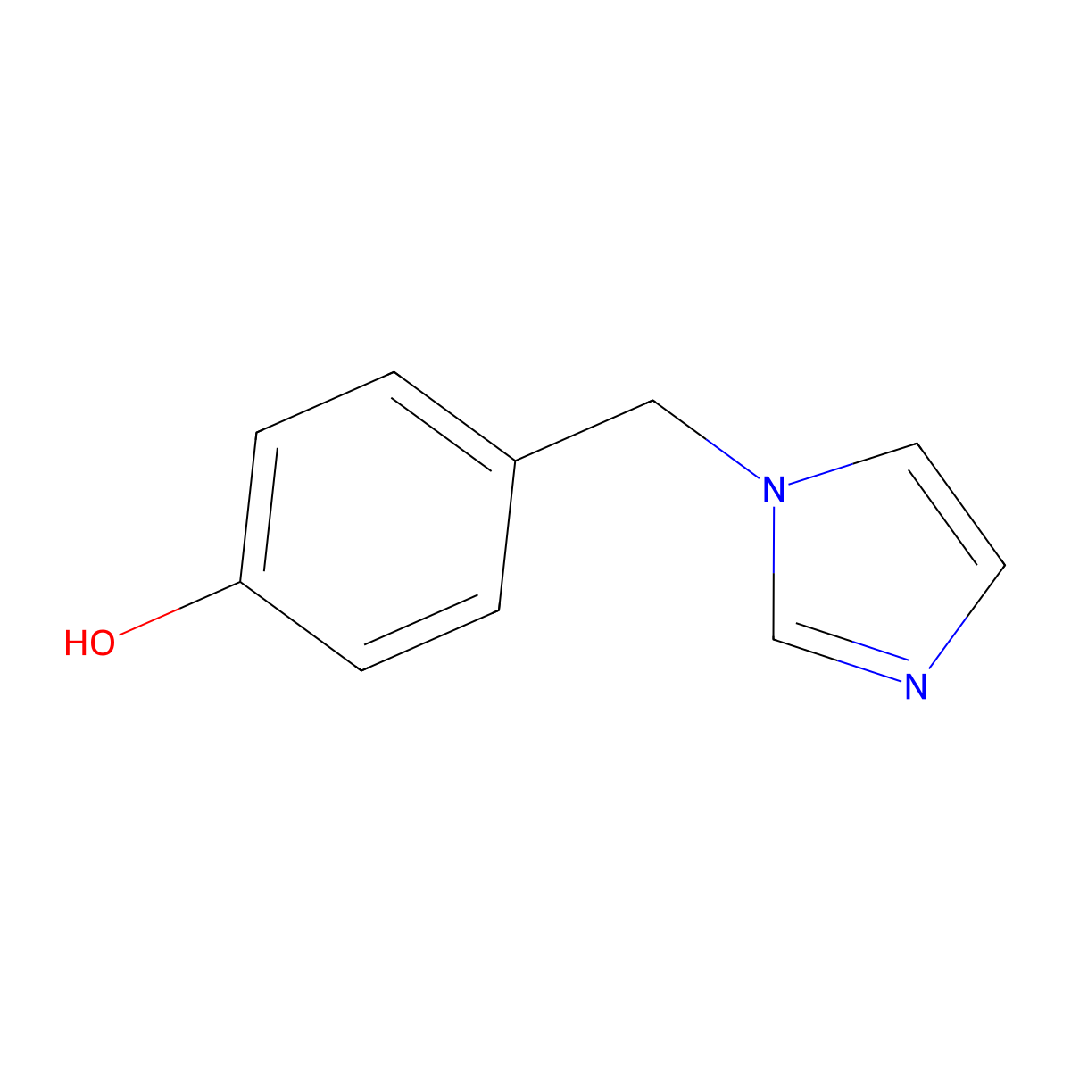 1-(4-Hydroxybenzyl)imidazole molecular structure, CAS 41833-17-4