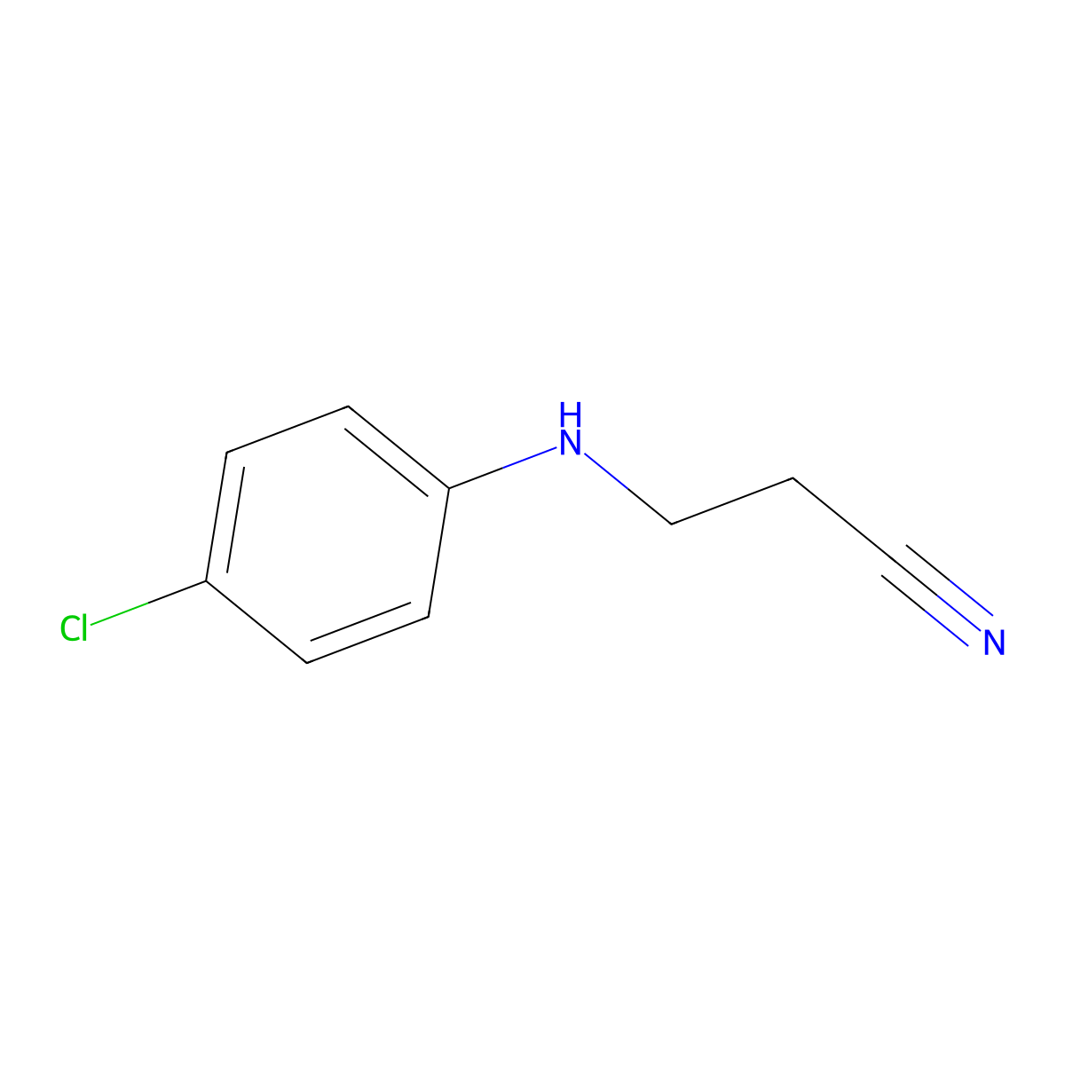 3-(4-Chloroanilino)propionitrile molecular structure, CAS 41833-57-2
