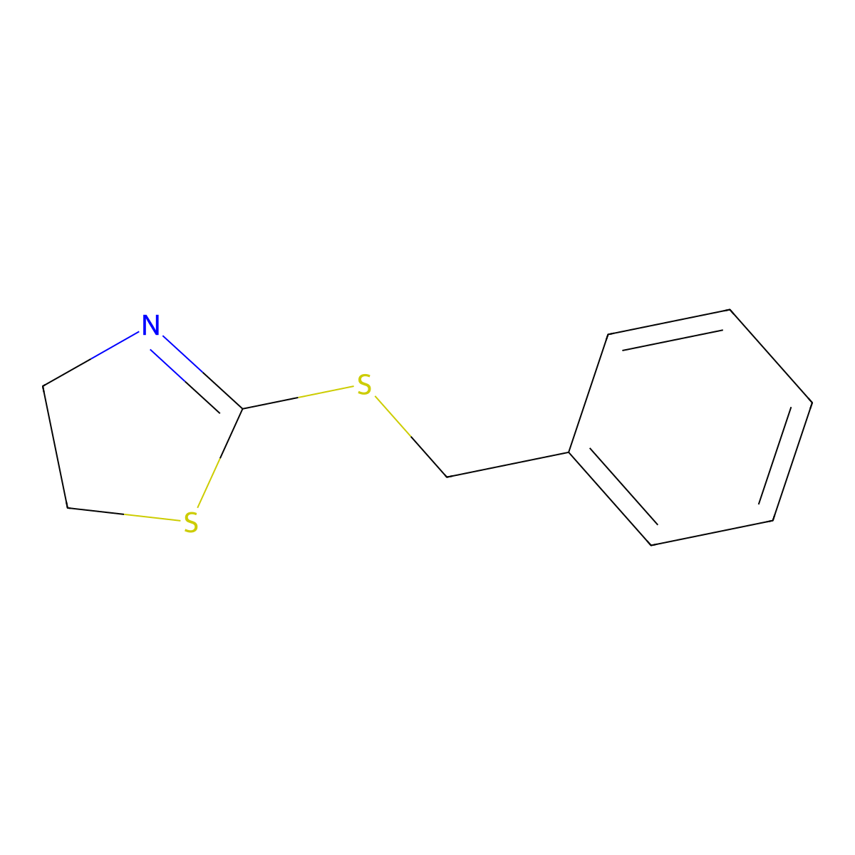 2-Benzylthio-2-thiazoline molecular structure, CAS 41834-62-2