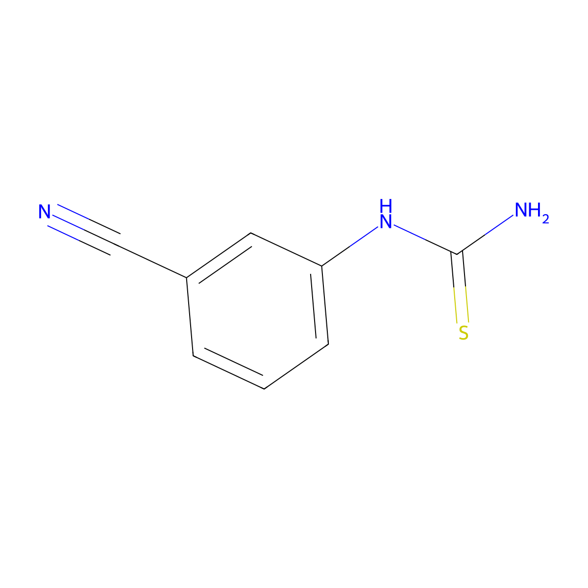 1-(3-Cyanophenyl)-2-thiourea molecular structure, CAS 41835-08-9