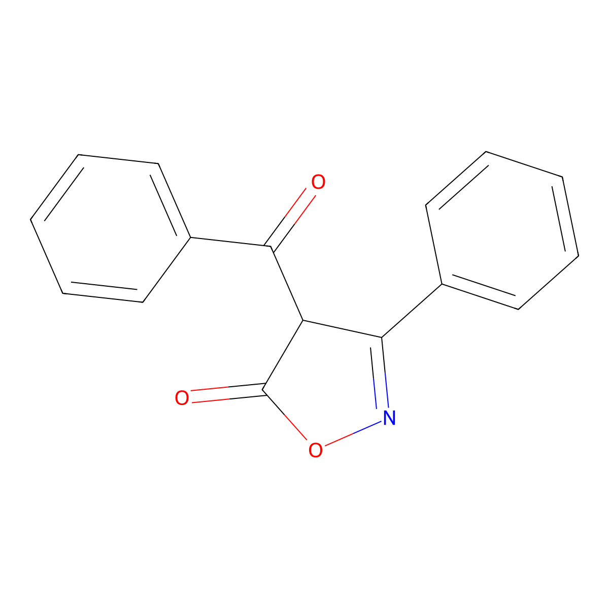 4-Benzoyl-3-phenyl-5-isoxazolone molecular structure, CAS 41836-94-6