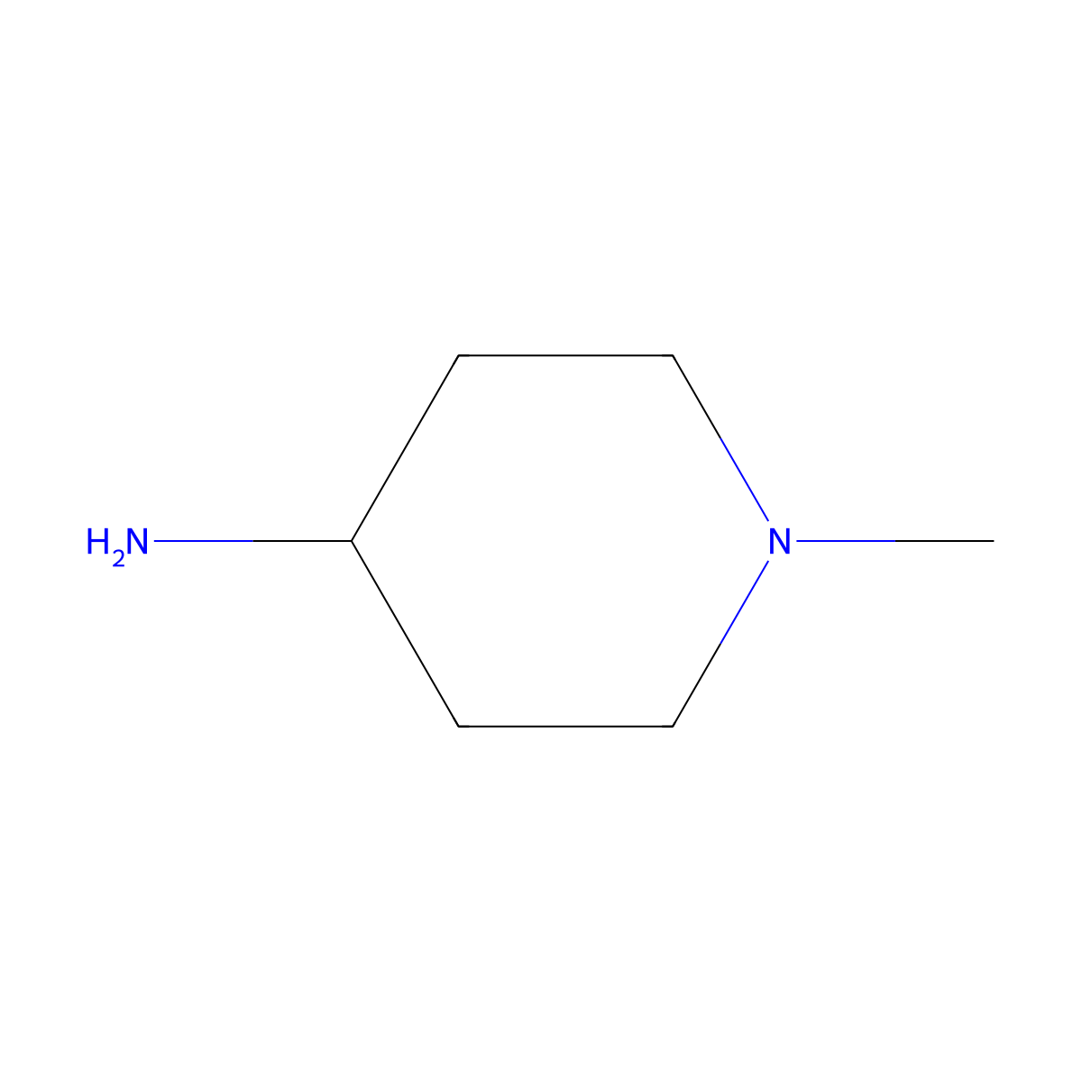 4-Amino-1-methylpiperidine molecular structure, CAS 41838-46-4