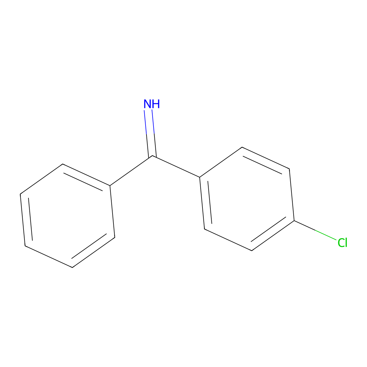 (4-Chlorophenyl)(phenyl)methanimine molecular structure, CAS 41839-60-5