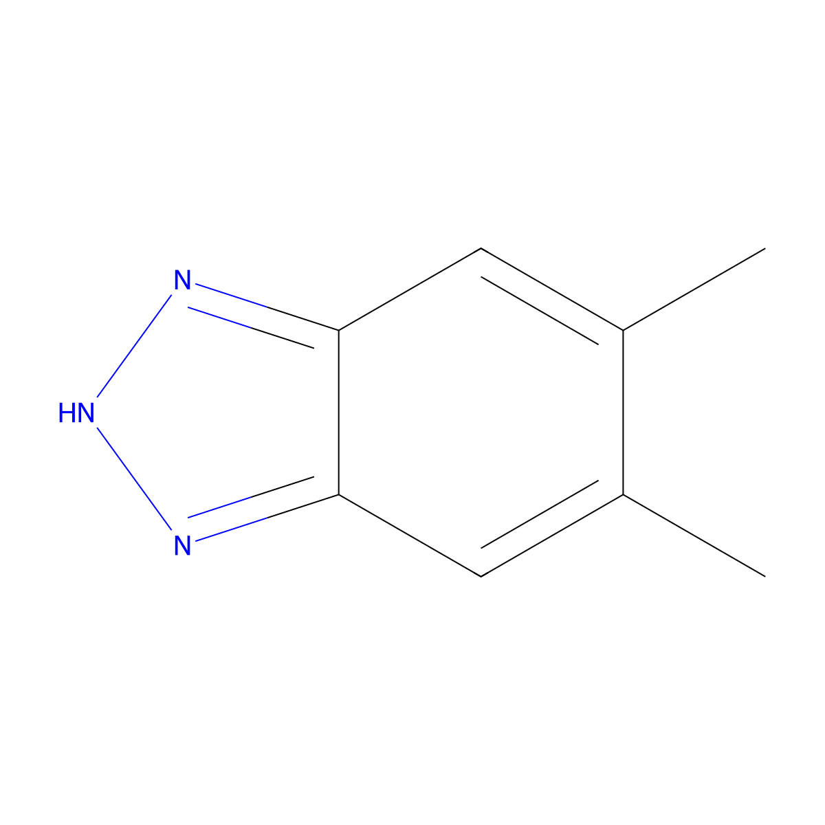 5,6-dimethyl-1H-benzotriazole molecular structure, CAS 4184-79-6