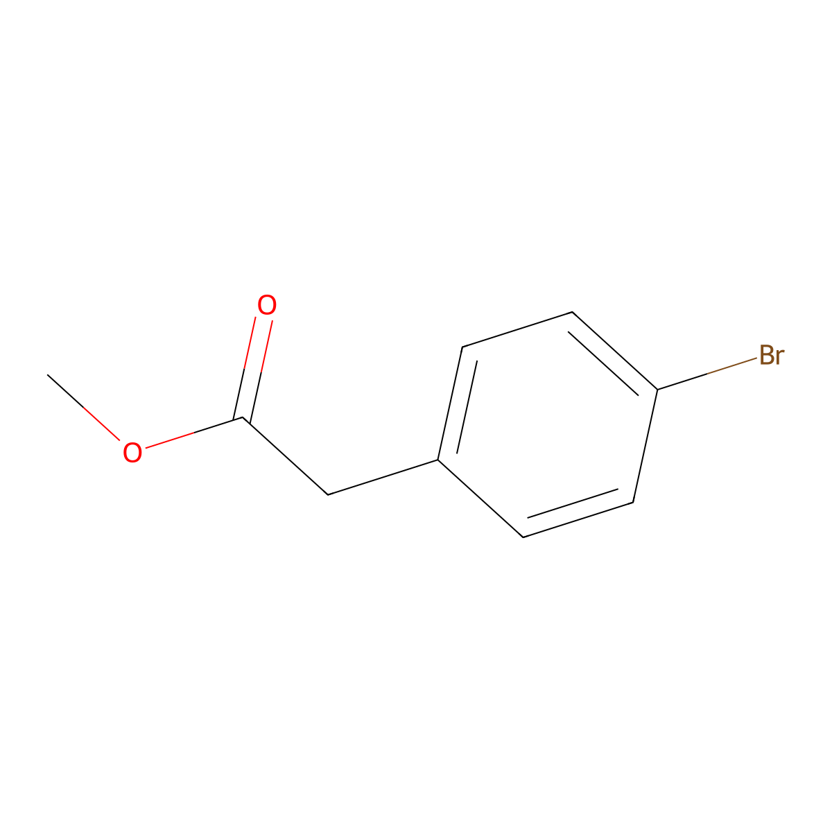 Methyl 2-(4-bromophenyl)acetate molecular structure, CAS 41841-16-1