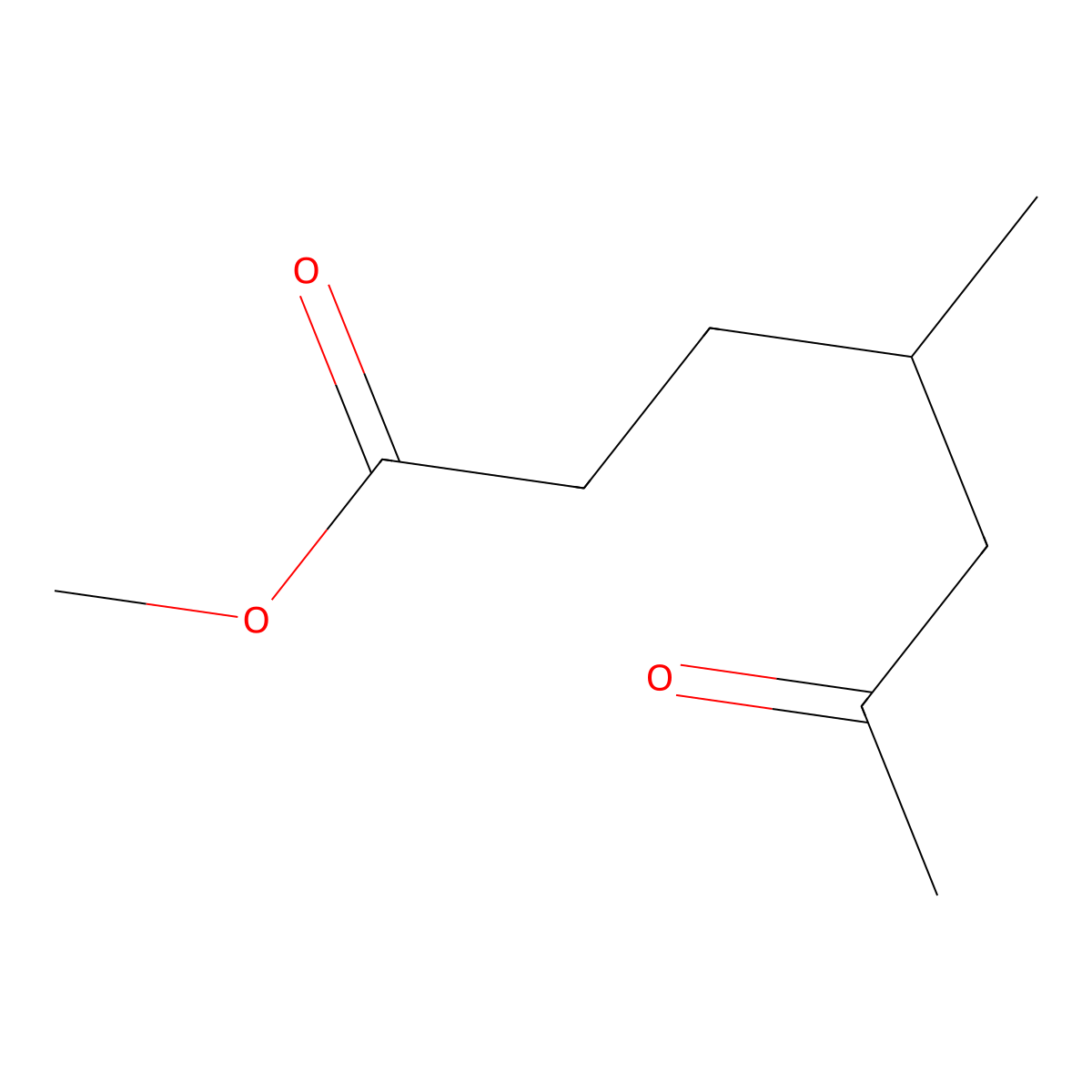 Methyl 4-methyl-6-oxoheptanoate molecular structure, CAS 41841-53-6