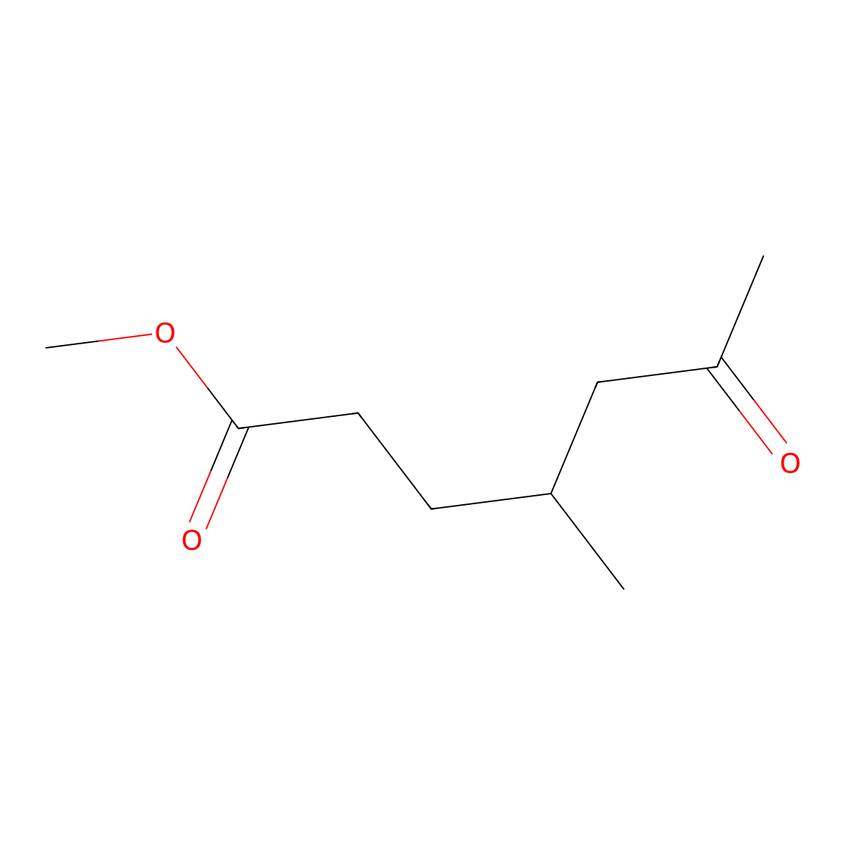 Methyl 4-methyl-6-oxoheptanoate molecular structure, CAS 41841-53-6