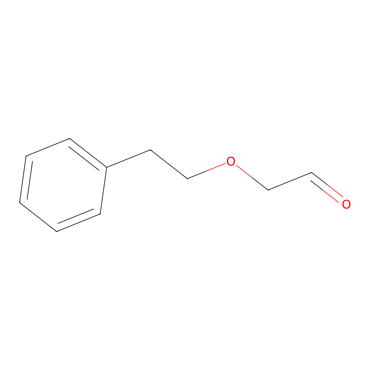 Acetaldehyde, 2-(2-phenylethoxy)- molecular structure, CAS 41847-88-5
