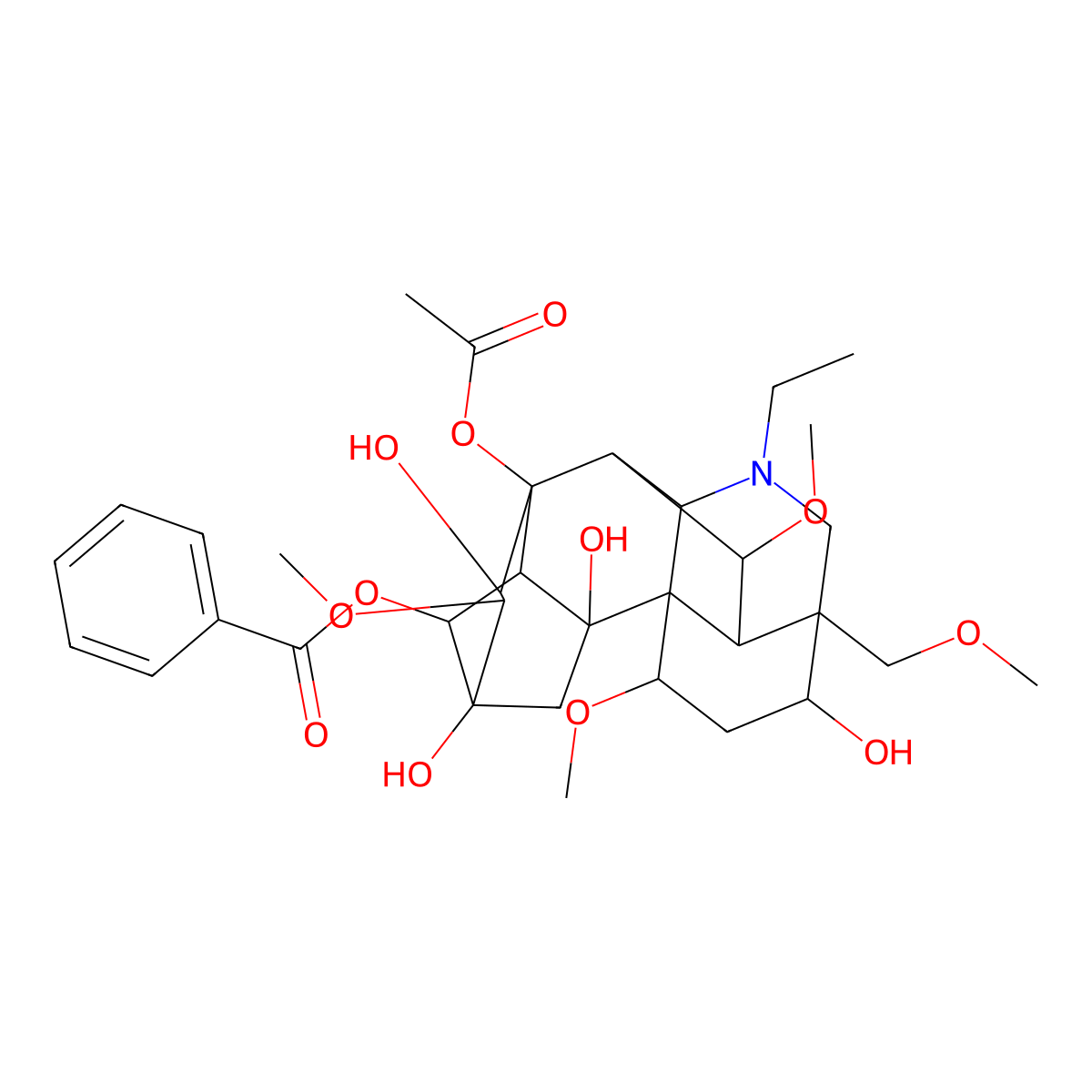 Aconifine molecular structure, CAS 41849-35-8