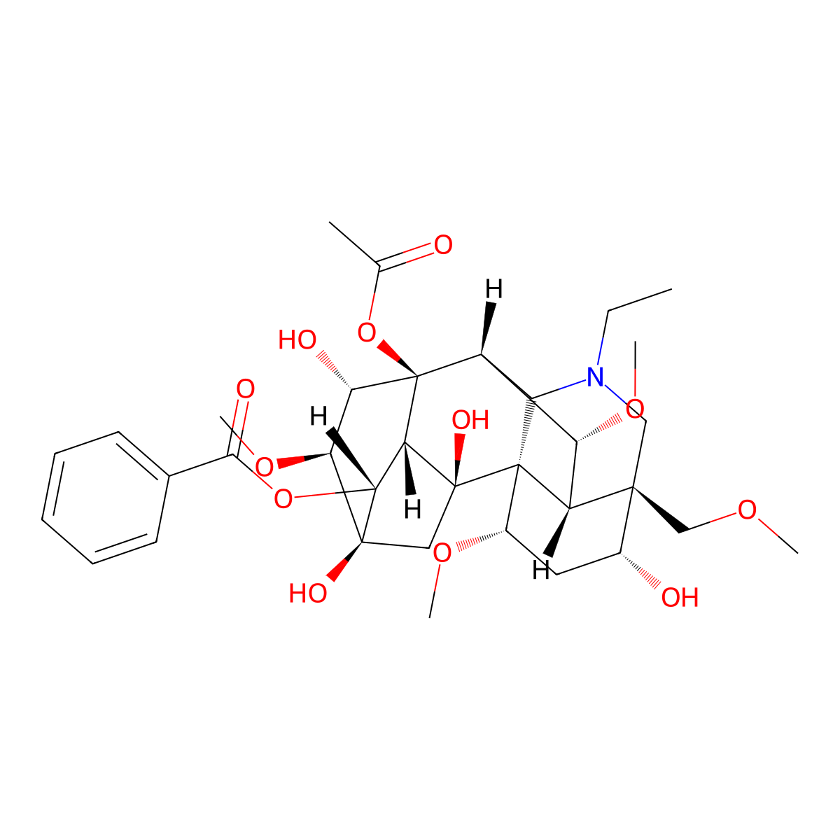 Aconifine molecular structure, CAS 41849-35-8