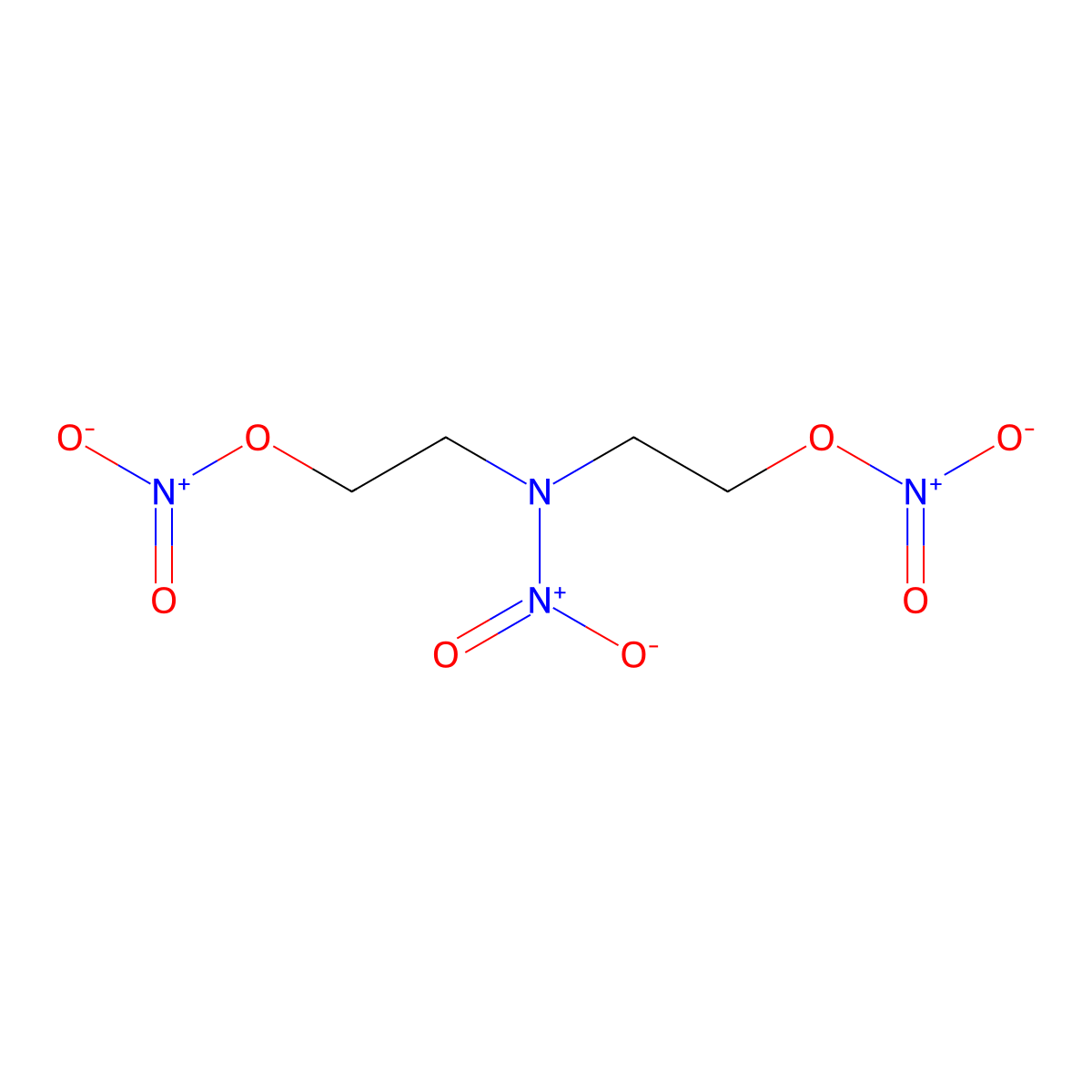 Diethanolnitramine dinitrate molecular structure, CAS 4185-47-1
