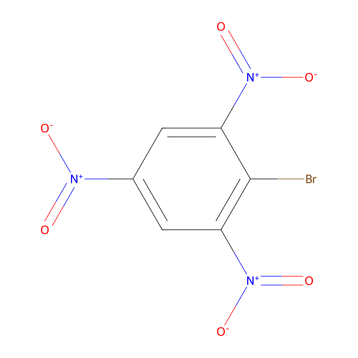 2-Bromo-1,3,5-trinitrobenzene molecular structure, CAS 4185-53-9