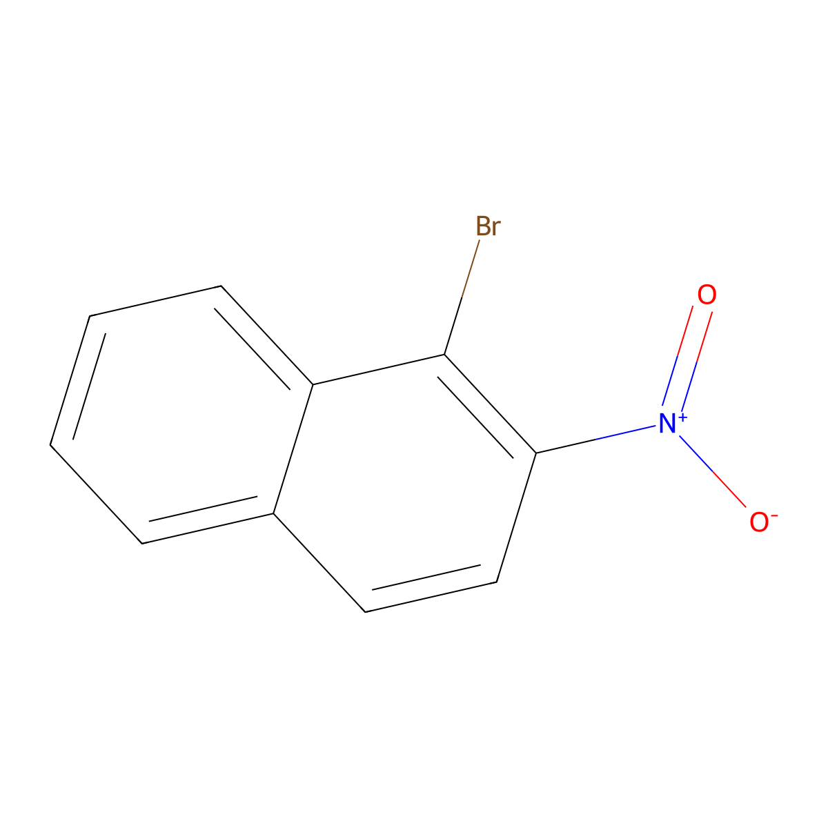 1-Bromo-2-nitronaphthalene molecular structure, CAS 4185-55-1