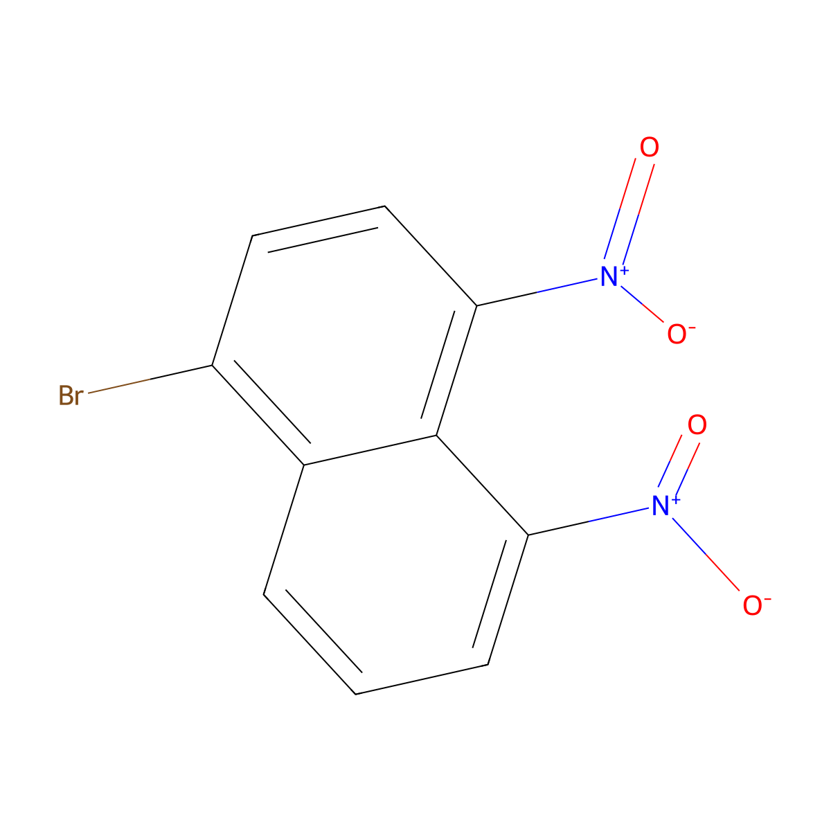 1-Bromo-4,5-dinitronaphthalene molecular structure, CAS 4185-60-8