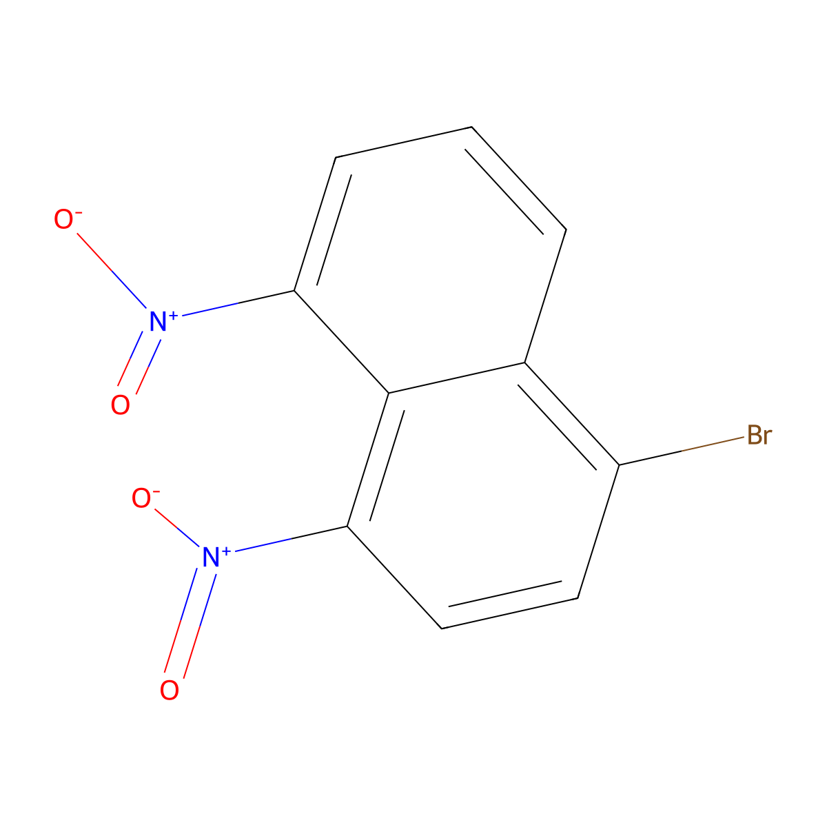 1-Bromo-4,5-dinitronaphthalene molecular structure, CAS 4185-60-8