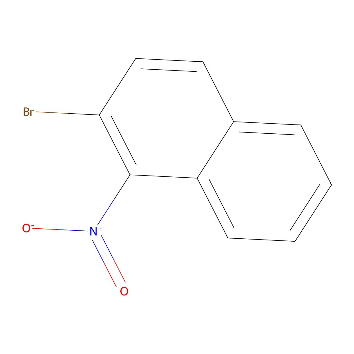 2-Bromo-1-nitronaphthalene molecular structure, CAS 4185-62-0