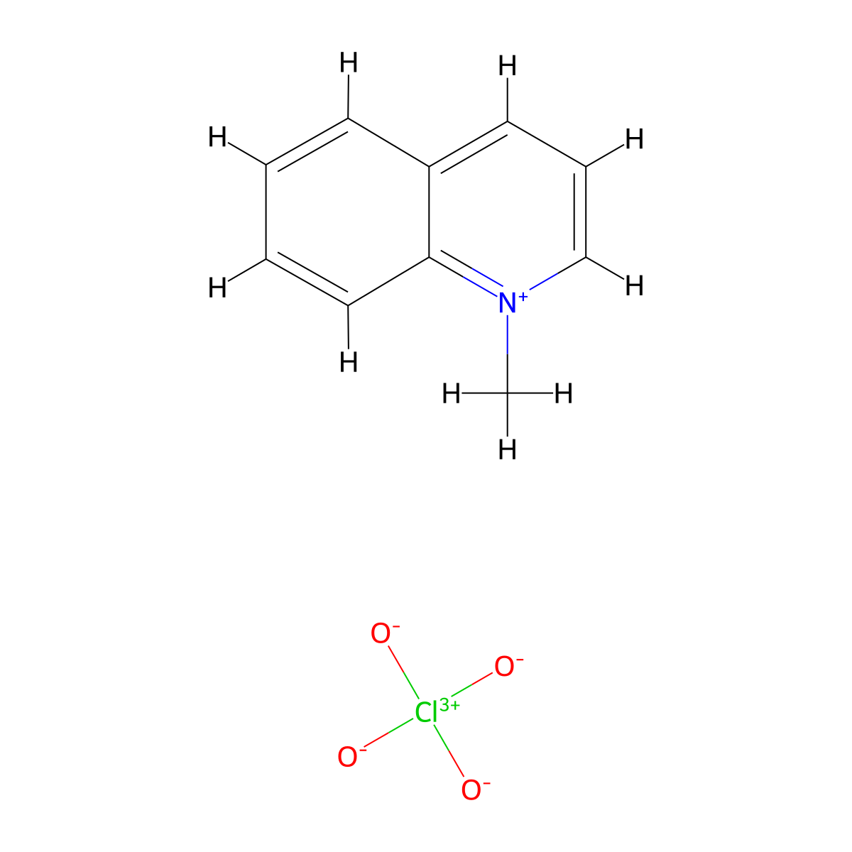 1-Methylquinolin-1-ium perchlorate molecular structure, CAS 4185-64-2