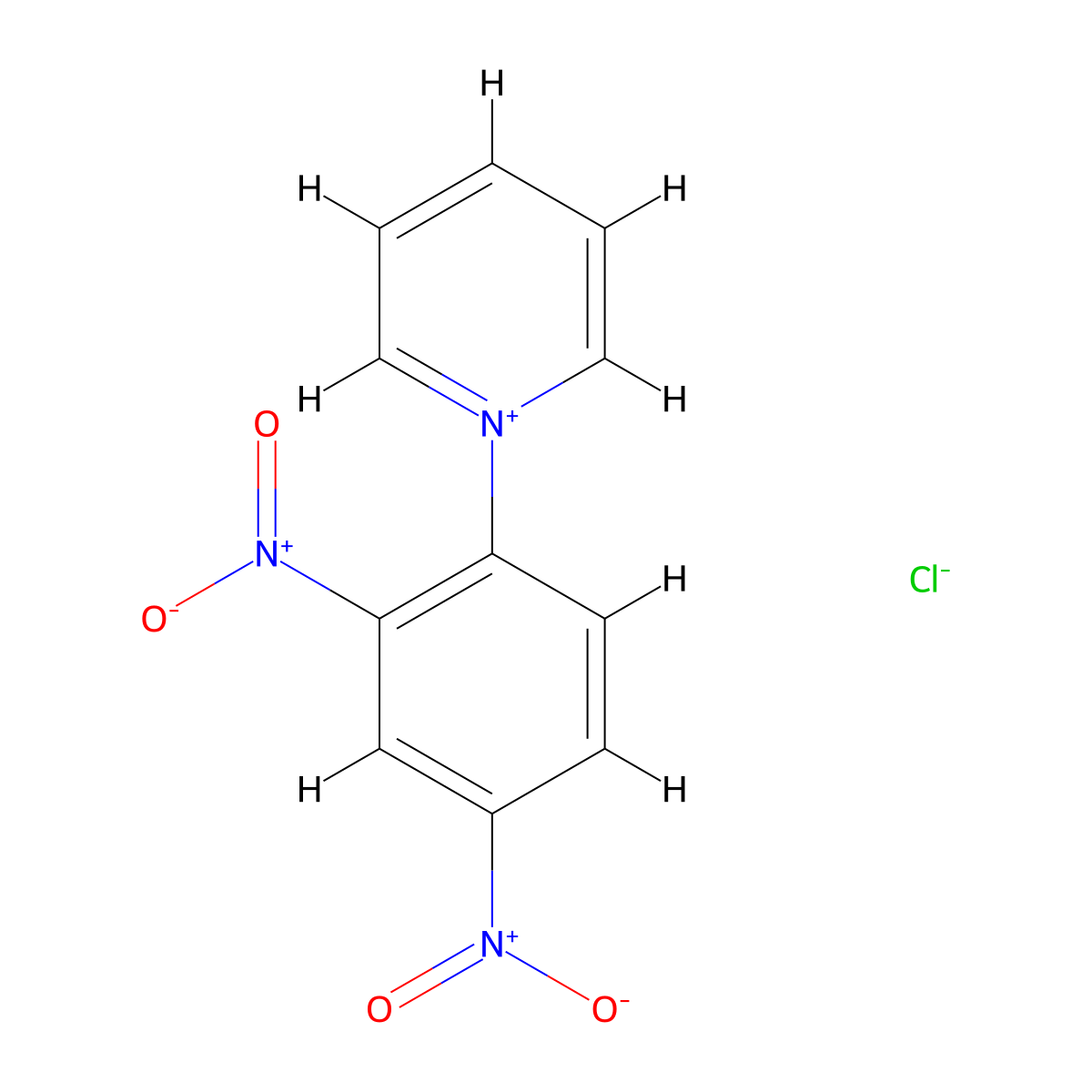 Pyridinium, 1-(2,4-dinitrophenyl)-, chloride (1:1) molecular structure, CAS 4185-69-7