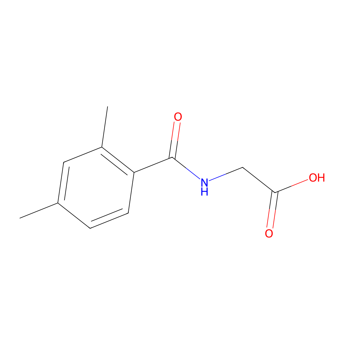 2,4-Dimethylhippuric acid molecular structure, CAS 41859-41-0